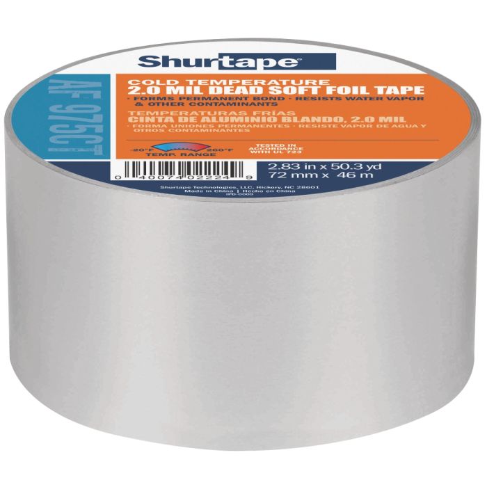 Shurtape AF975 - Aluminum Foil Tape 3&quot; x 150&#39; (16/Case)