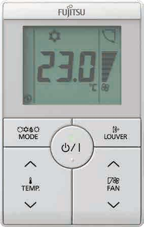 VRF Control - Simple Remote
(With The Ability to Change
Operation Mode &amp; Built-In
Temperature Sensor)